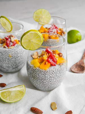 Lime and Coconut Chia Seed Puddings
