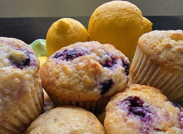 Lemon Blueberry Muffins with Lemon Drizzle
