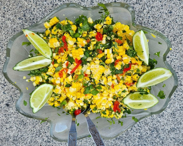 Corn and Lime Salad with Coriander and Chilli
