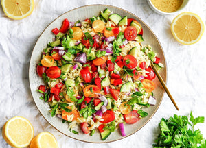 Lemon Orzo Salad - quick to prepare with a delicious lemony flavour