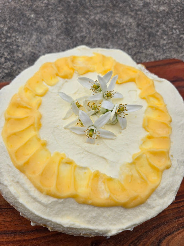 Lemon Sponge with Lemon Curd and  Lemon Whipped Cream