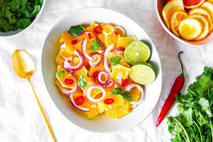 Orange Spanish Salad with a Lime Dressing