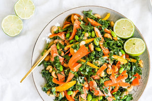 Thai Lime Salad with a Sesame Lime Dressing