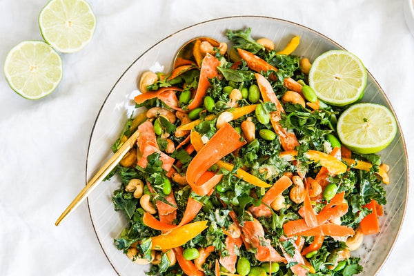 Thai Lime Salad with a Sesame Lime Dressing
